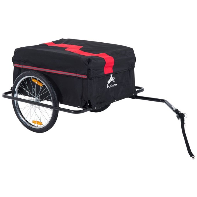 aosom wanderer cargo bike trailer