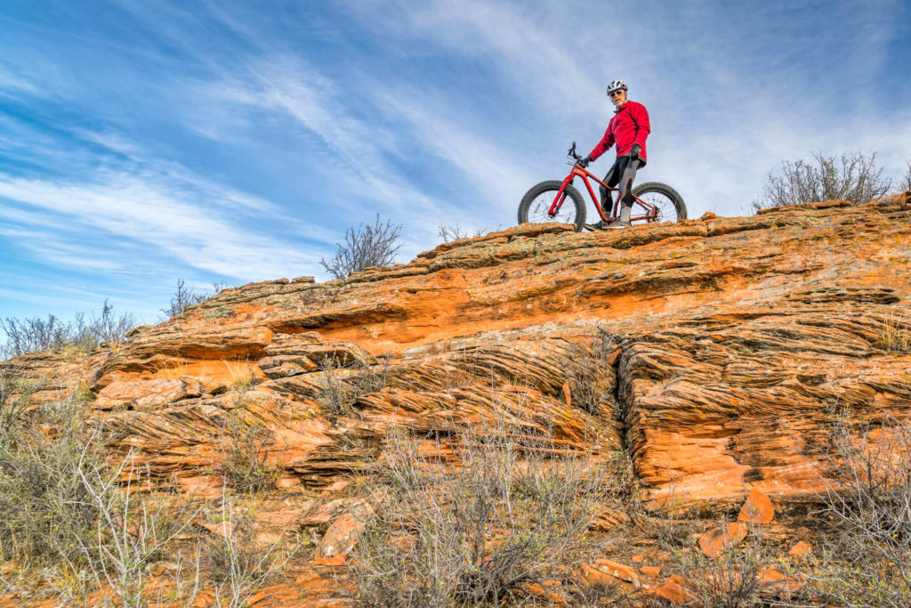 Man of fat tire bike