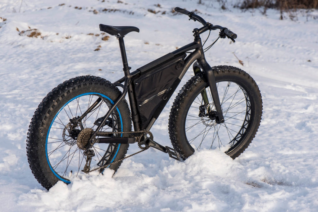 Riding Fat Bike in The Snow