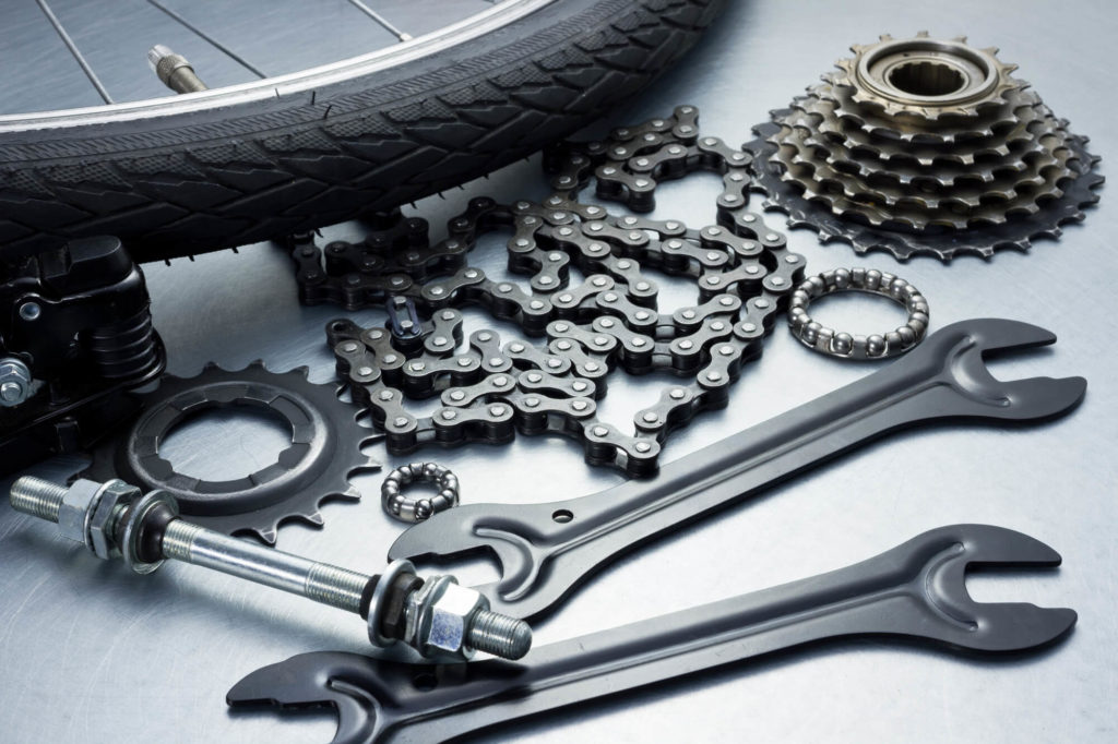 bike chain and tools