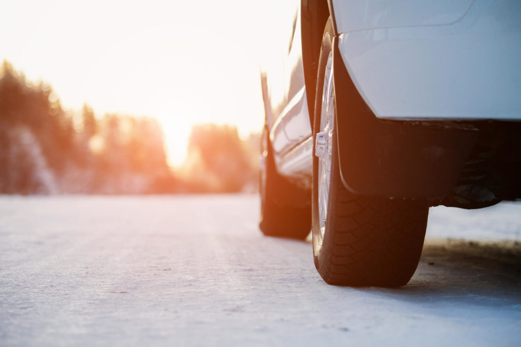 car in snow