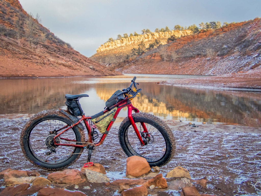 fat bike at a river