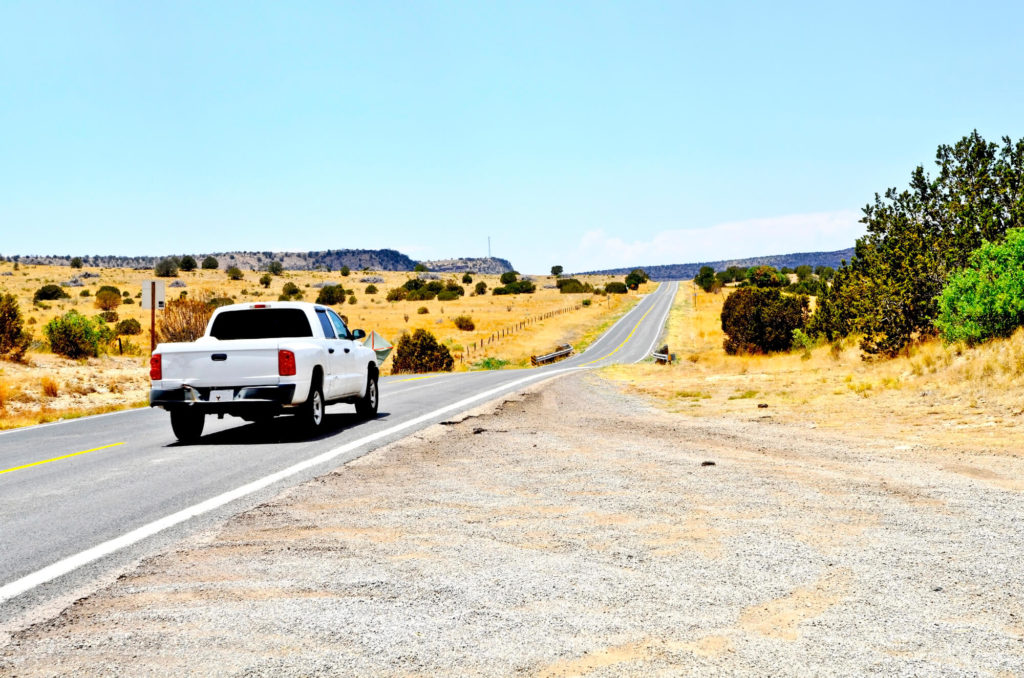 truck on open road