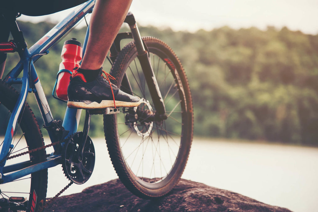 biker taking a break